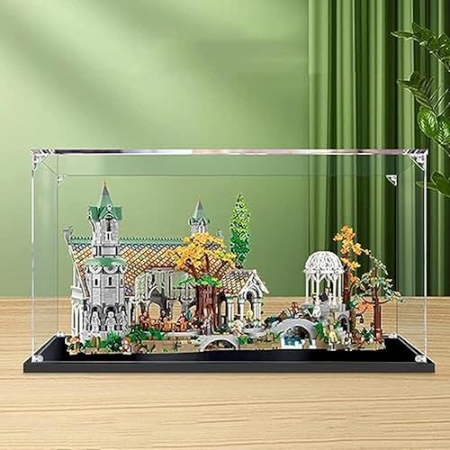 Acryl Schaukasten Vitrine Kompatibel Mit Lego 10316 Icons Der Herr der Ringe: Bruchtal, Vitrine Schaukasten Staubdicht Showcase Display Case für Lego 10316 (Ohne Modell Kit) (Stil A) von Tirff