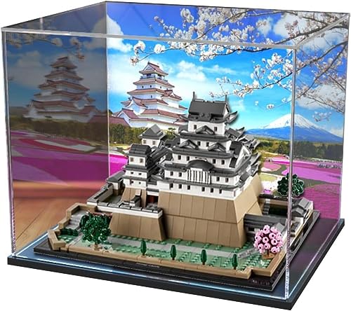 Acryl Schaukasten Vitrine Kompatibel Mit Lego 21060 Architecture Burg Himeji, Vitrine Schaukasten Staubdicht Showcase Display Case für Lego 21060 (Ohne Modell Kit) (Stil C) von Tirff