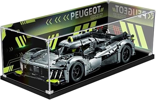 Acryl Schaukasten Vitrine Kompatibel Mit Lego 42156 Technic Peugeot 9X8 24H Le Mans Hybrid Hypercar, Schaukasten Staubdicht Showcase Display Case für Lego 42156 (Lego Set Nicht enthalten) (Stil B) von Tirff