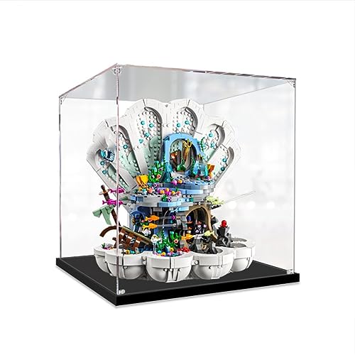 Acryl Schaukasten Vitrine Kompatibel Mit Lego 43225 Disney Princess Arielles königliche Muschel Set, Vitrine Schaukasten Staubdicht Showcase Display Case für Lego 43225 (Ohne Modell Kit) (Stil D) von Tirff