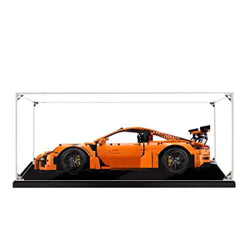 Acryl Schaukasten Vitrine Kompatibel Mit Lego Technic 42056 Porsche 911 GT3 RS, Vitrine Acryl Schaukasten Staubdicht Showcase Display Case für Lego 42056 (Lego Set Nicht enthalten) von Tirff