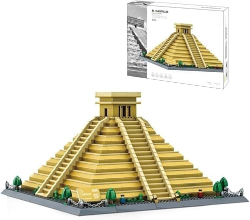 Pyramide Bausteine Modell, 1340 Klemmbausteine Weltberühmtes Architekturmodell, Mini-Baustein-Bausatz, Geschenk für Erwachsene und Kinder, Nicht Kompatibel mit Lego von Tirff