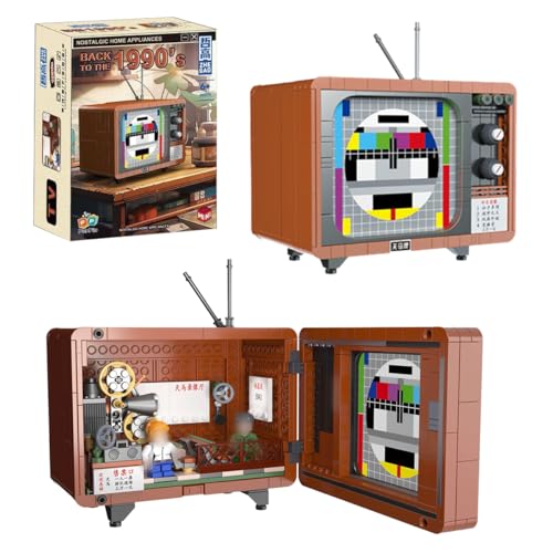 Retro Haushaltsgeräte Bausteine Set, 549 Klemmbausteine Retro Fernseher Technik Bausteine, Vintage Haushaltsgeräte, Ideas Spielzeug Modular Building für Kinder, Nicht Kompatibel mit Großen Marken von Tirff