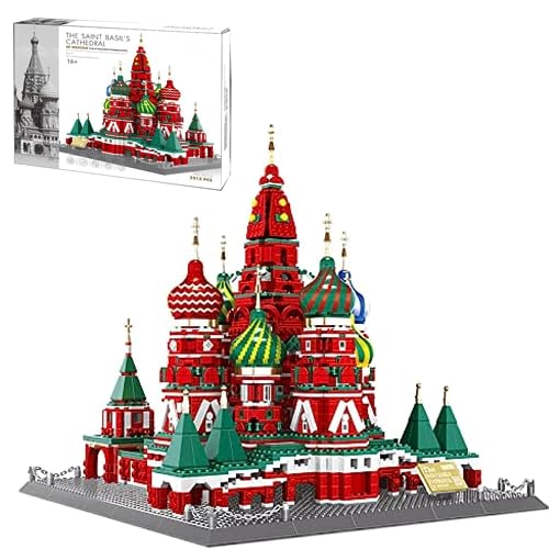 Sanit Basil's Cathedral Baustein Set, 3213 Klemmbausteine Weltberühmtes Architekturmodell, Mini-Baustein-Bausatz, Geschenk für Erwachsene und Kinder, Nicht Kompatibel mit Lego von Tirff