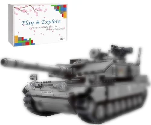 Militär Panzer WW2 Tank, 898 Teile Militär Tank Bausteine mit 4 Figuren, Panzer Bauspiel, exklusive Sammlerstücke von Tirff