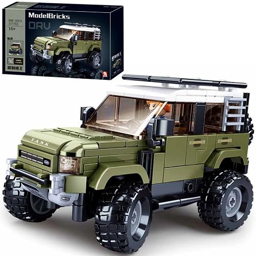 Technik Geländewagen Modellbausatz für Land Rove Defender, 317 Klemmbausteine 1:35 MOC Auto SUV Bausteine Bausatz, Technic Rennauto Modell Konstruktionsspielzeug Kompatibel mit Lego Technic von Tirff