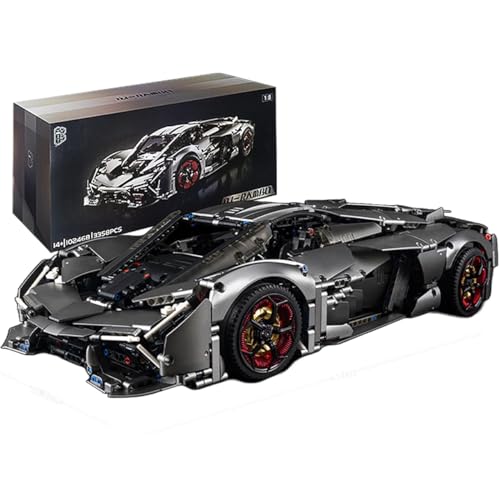 Technik Sportwagen für Lambor Terzo Millennio, 3358 Klemmbausteine 1/8 Technik Rennenauto MOC Rennwagen Bausatz, Technik Auto Modellbausatz Konstruktionsspielzeug Kompatibel mit Großen Marken von Tirff