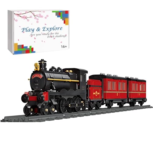 Technik Zug Eisenbahn Bausteine Modell, 789+ Klemmbausteine GWR Dampflokomotive Modell Bauset, Technik City Güterzug mit Schiene Bausatz, Compatibel mit Lego Technic von Tirff