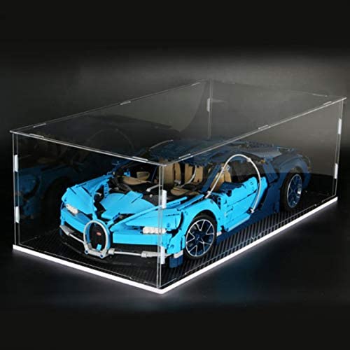 Tirff Acryl Schaukasten Vitrine Kompatibel Mit Lego 42083 Bugatti Chiron, Vitrine Schaukasten Staubdicht Showcase Display Case für 42083 (Ohne Modell Kit) (Typ 2) von Tirff