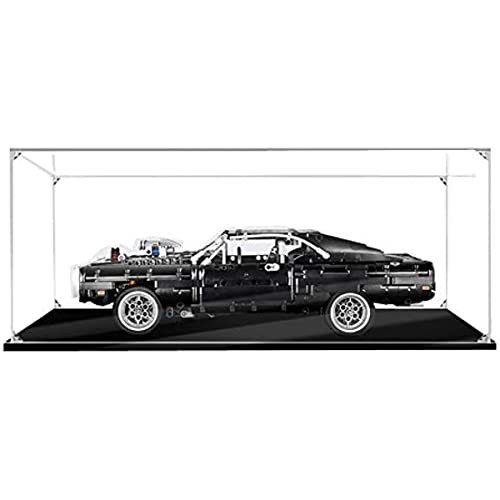 Tirff Acryl Schaukasten Vitrine Kompatibel Mit Lego 42111 Technic Dom's Dodge Charger, Vitrine Acryl Schaukasten Staubdicht Showcase Display Case für Lego 42111 (Nicht Enthalten Lego Modell) von Tirff