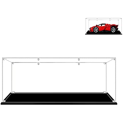 Tirff Acryl Staubdicht Vitrine Kompatibel Mit Lego 42143 Ferrari Daytona SP3, Schaukasten Staubdicht Vitrine Display Case für Lego 42143 (Nicht Enthalten Lego Modell) von Tirff