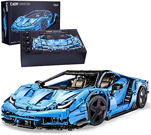 Tirff CADA Technik Sportwagen für Lambo Verrückte Kuh, 1/8 3842 Klemmbausteine C61041W Technik Rennenauto MOC Rennwagen Bausatz, Technik Auto Konstruktionsspielzeug Kompatibel mit Lego Technic von Tirff