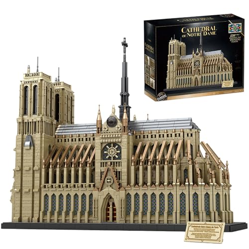 Tirff Kathedrale Notre-Dame Baustein Set, 8868 Klemmbausteine Weltberühmtes Architekturmodell, Mini-Baustein-Bausatz, Geschenk für Erwachsene und Kinder, Nicht Kompatibel mit Lgo von Tirff