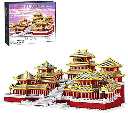 Tirff Modular Haus Bausteine, 5184 Klemmbausteine Chinesischer Alter Palast Architektur ModellBausatz, MOC Epang-Palast Bausteine Bauset Konstruktionsspielzeug Nicht Kompatibel mit Lego von Tirff