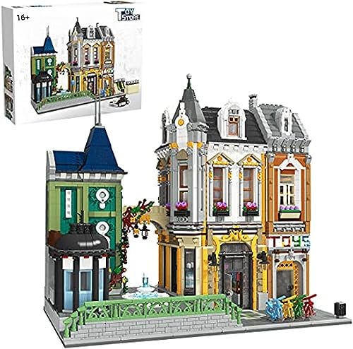 Tirff Modular Haus Bausteine, 5290+ Klemmbausteine Europäische Straßenansicht Architektur Bausteine Bausatz, MOC Custom Bausteine Bauset Konstruktionsspielzeug, Haus Bausatz Kompatibel mit Lgo von Tirff