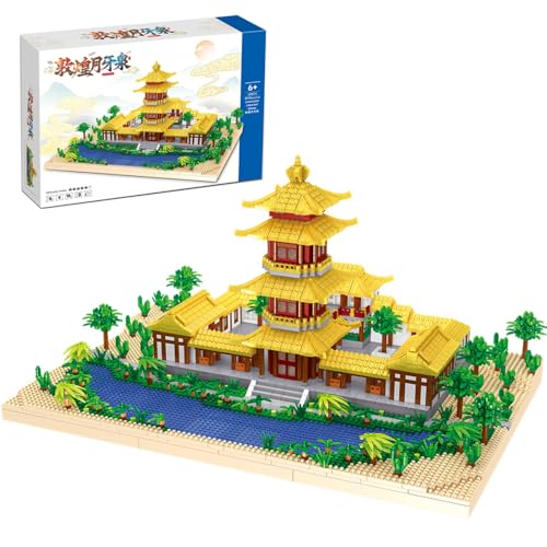 Tirff Modular Haus Bausteine Bausatz, 3973 Klemmbausteine Chinesische Architecture Halbmond-Frühling Modellbausatz, MOC Konstruktionsspielzeug Geschenk für Erwachsene Jungen Mädchen Kinder von Tirff