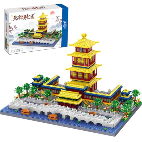 Tirff Modular Haus Bausteine Bausatz, 4661 Klemmbausteine Chinesische Architecture Pekinger Sommerpalast Modellbausatz, MOC Konstruktionsspielzeug Geschenk für Erwachsene Jungen Mädchen Kinder von Tirff