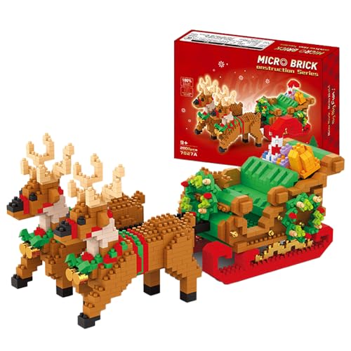 Tirff Schlitten Bausteine Bausatz, 2000 Klemmbausteine Micro-Brick Weihnachtsmannschlitten Weihnachts Dekorations Hingucker, Kreatives STEM Bausatz Geschenk für Erwachsene Teenager Tirff Schlitten Bausteine Bausatz, 2000 Klemmbausteine Micro-Brick Weihnachtsmannschlitten Weihnachts Dekorations Hingucker, Kreatives STEM Bausatz Geschenk für Erwachsene Teenager von Tirff