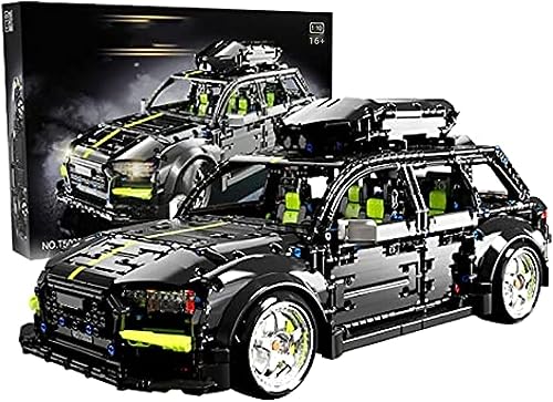 Tirff Technik Rennenauto für Audi RS6, 1/10 2896 Klemmbausteine Technik Sportwagen MOC Rennwagen Bausatz, Technik Auto Modellbausatz Konstruktionsspielzeug Kompatibel mit Lego Technic von Tirff