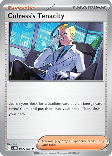 Colress's Tenacity 057/063 Uncommon Reverse Holo Pokemon Card (SV Shrouded Fable) von Titan Cards