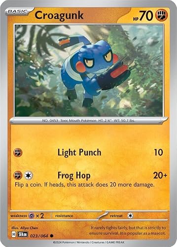 Croagunk 023/063 Common Reverse Holo Pokemon Card (SV Shrouded Fable) von Titan Cards