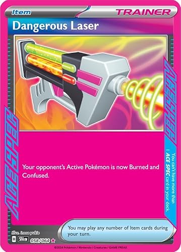 Dangerous Laser 058/063 ACE SPEC seltene Pokemon-Karte (SV Shrouded Fable) von Titan Cards