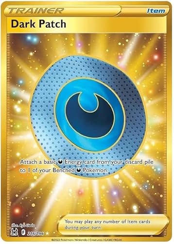 Dark Patch 216/196 Seltene geheime Pokemon-Karte (Sworld & Shield Lost Origin) + TitanCards® Toploader von Titan Cards