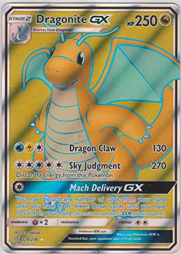 Dragonite GX 229/236 Full Art Pokemon Card (Unified Minds) + TitanCards® Toploader von Titan Cards