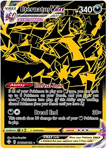 Eternatus VMAX SV122/SV122 Secret Rare Pokemon Karte (Shining Fates) + TitanCards® Toploader von Titan Cards