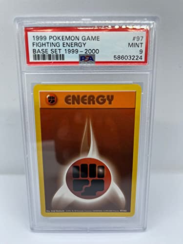 Fighting Energy 97/102 PSA 9 Graded Pokemon Card (1999 Pokemon Game) + TitanCards® Toploader von Titan Cards