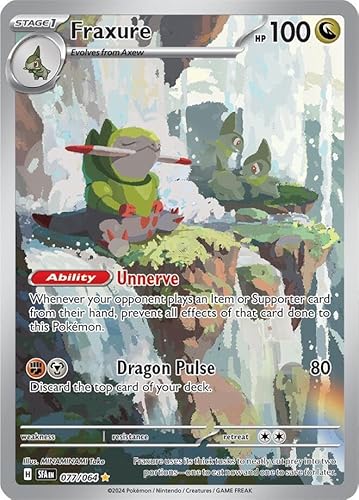 Fraxure 077/063 Illustration seltene Pokemon-Karte (SV Shrouded Fable) von Titan Cards