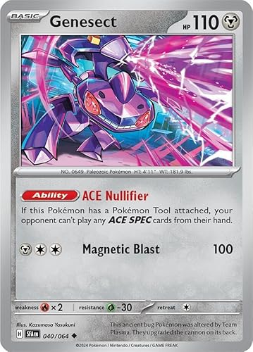 Genesect 040/063 Uncommon Reverse Holo Pokemon Card (SV Shrouded Fable) von Titan Cards