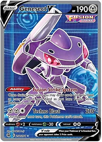 Genesect V 254/264 Ultra Rare Pokemon Karte (SWSH Fusion Strike) + 1x TitanCards® Toploader von Titan Cards