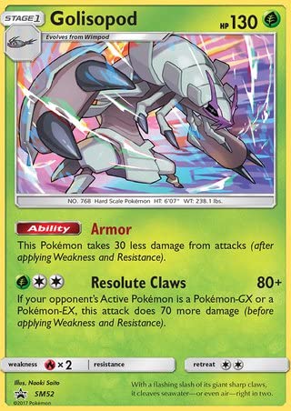 Golisopod SM52 Pokemon Promokarte (SM Promo Serie) + TitanCards® Toploader von Titan Cards