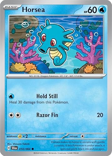 Horsea 010/063 Common Reverse Holo Pokemon Card (SV Shrouded Fable) von Titan Cards