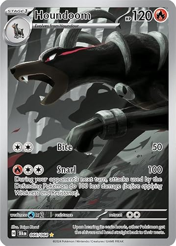 Houndoom 066/063 Illustration seltene Pokemon-Karte (SV Shrouded Fable) von Titan Cards