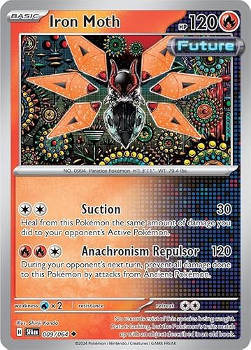 Iron Moth 009/063 Uncommon Reverse Holo Pokemon Card (SV Shrouded Fable) von Titan Cards