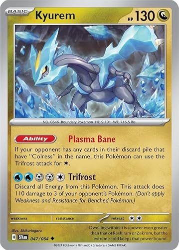 Kyurem 047/063 Uncommon Reverse Holo Pokemon Card (SV Shrouded Fable) von Titan Cards