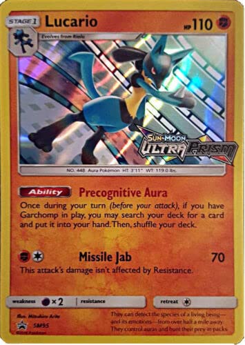 Lucario SM95 Holo Promo Card (Ultra Prism PreRelease Exclusive) TitanCards® Toploader von Titan Cards