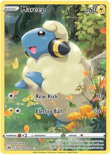 Mareep GG34/GG70 GGH Pokemon Karte (SWSH Crown Zenith GG) + TitanCards® Toploader von Titan Cards