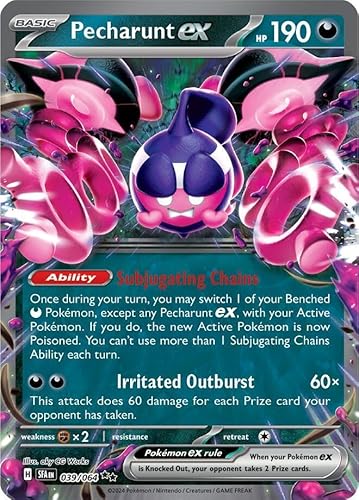 Pecharunt ex 039/063 Double Rare Pokemon Card (SV Shrouded Fable) von Titan Cards