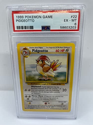 Pidgeotto 22/102 PSA 6 Graded Rare Pokemon Card (1999 Pokemon Game) + TitanCards® Toploader von Titan Cards