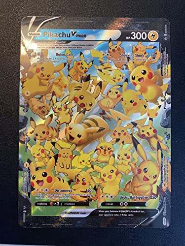 Pikachu V Union SWSH139 SWSH140 SWSH141 SWSH142 Jumbo-Karte + TitanCards Toploader von Titan Cards