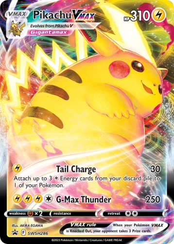 Pikachu VMAX SWSH286 Jumbo OS Pokemon Promokarte (SWSH Promo Series) + TitanCards® Toploader von Titan Cards