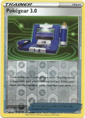 Pokégear 3.0 174/202 Uncommon Reverse Holo Pokemon Karte (Schwert & Schild) + 1x TitanCards® Toploader von Titan Cards