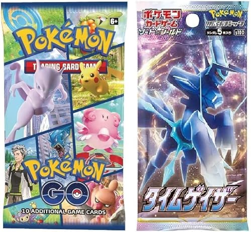 Pokemon Booster Bundle: 2 x japanische Pokemon-Karten-Packs nach Zufallsprinzip + TitanCards® Toploader von Titan Cards