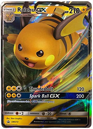 Pokemon - Raichu GX - SM213 - Englisch - Promo + 1x TitanCards® Toploader von Titan Cards