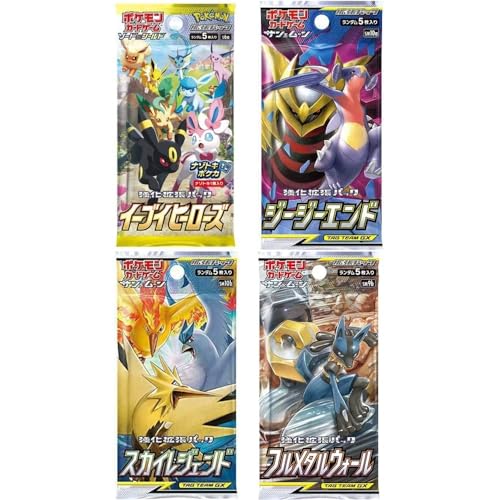 Pokemon TCG 4x Japanische Boosterpacks mit Pokemon-Karten zufällig | 100% authentisch + TitanCards Toploader von Titan Cards