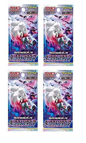 Pokemon TCG Dark Phantasma Booster Pack x4 + TitanCards® Toploader | Japanische Pokemon-Karten von Titan Cards