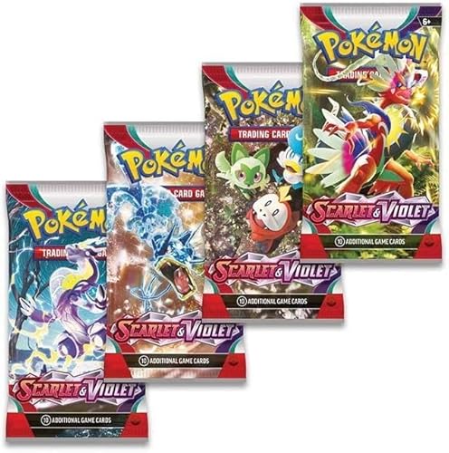 Pokémon TCG: Scarlet and Violet – Boosterpacks x 4 plus Titancards Toploader, Pokemon Scarlet and Violet | Pokemon Cards Scarlet and Violet | Scarlet and Violet Pokemon Cards | Pokemon Packs von Titan Cards